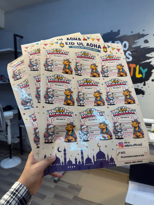 Premium Bakra eid sticker sheets