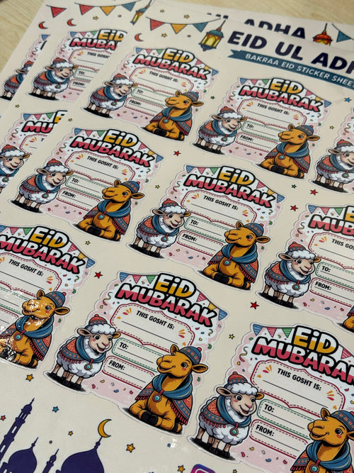 Premium Bakra eid sticker sheets